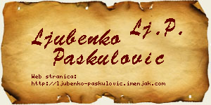 Ljubenko Paskulović vizit kartica
